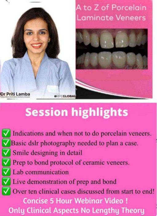 Ripeglobal A to Z of Porcelain Laminate Veneers - Dental Courses | كورسات طب اسنان