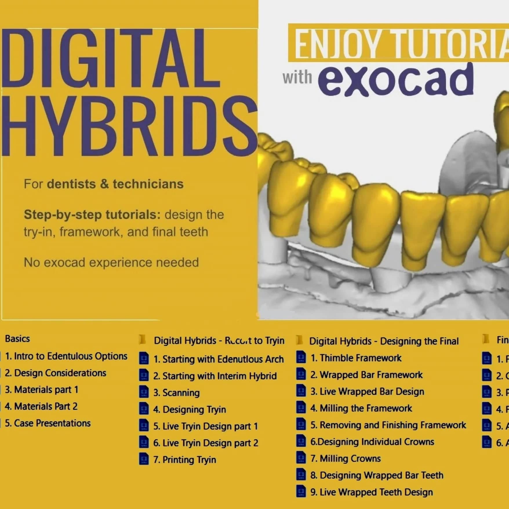 Digital Hybrids for Dentists & Technicians - Dental Courses | كورسات طب اسنان