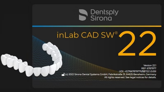 Sirona inLab CAD Software 22.1  Installation Service (1 PC)