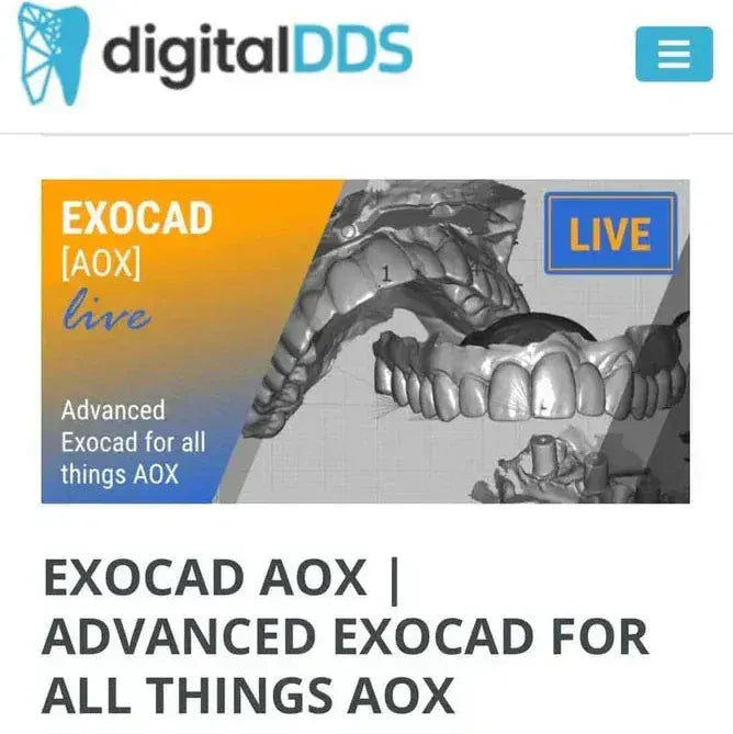 Advanced EXOCAD for all things AOX (EXOCAD AOX)-course